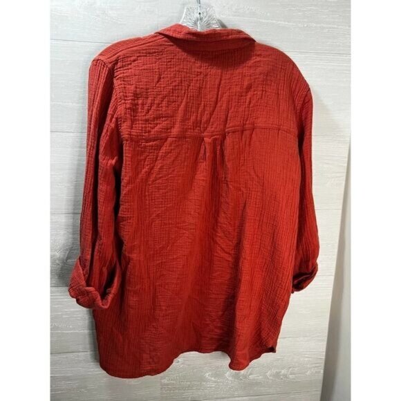 Anne Klein‎ Ladies' Gauze Button Up Top Small - Picture 4 of 6